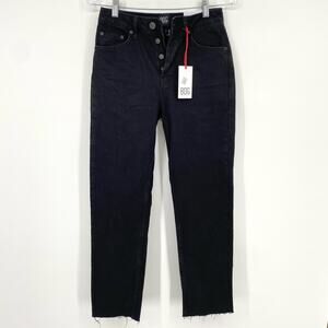 NWT BDG URBAN OUTFITTERS Black Dillon High Rise Slim Straight Jeans Size 26 Boho